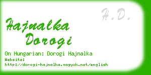 hajnalka dorogi business card